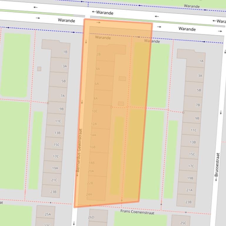 Kaart van postcodegebied 3031SE.