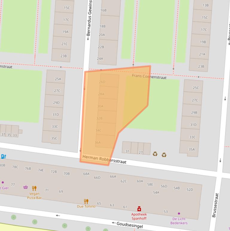 Kaart van postcodegebied 3031SG.