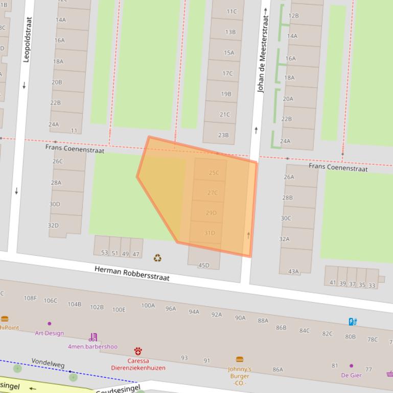 Kaart van postcodegebied 3031SN.