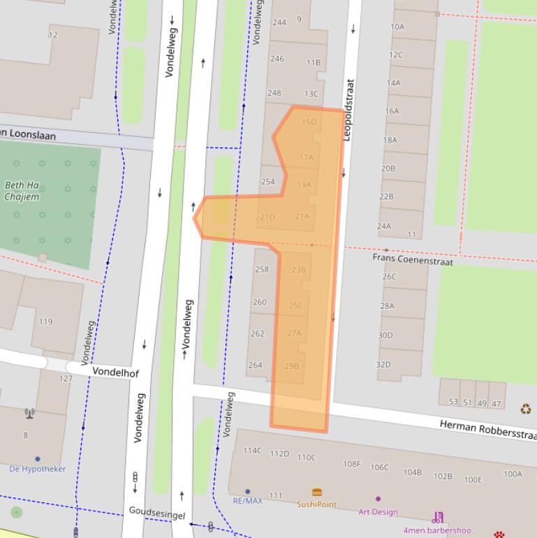 Kaart van postcodegebied 3031SV.