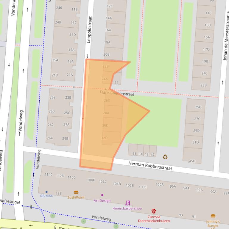 Kaart van postcodegebied 3031SX.