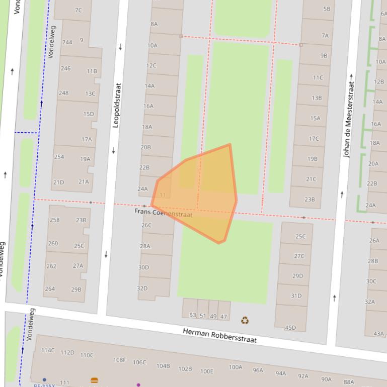 Kaart van postcodegebied 3031SZ.