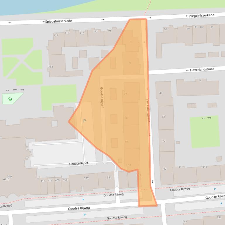 Kaart van postcodegebied 3031TD.