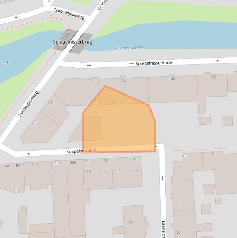 Kaart van postcodegebied 3031VA.