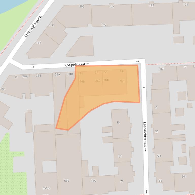 Kaart van postcodegebied 3031VC.