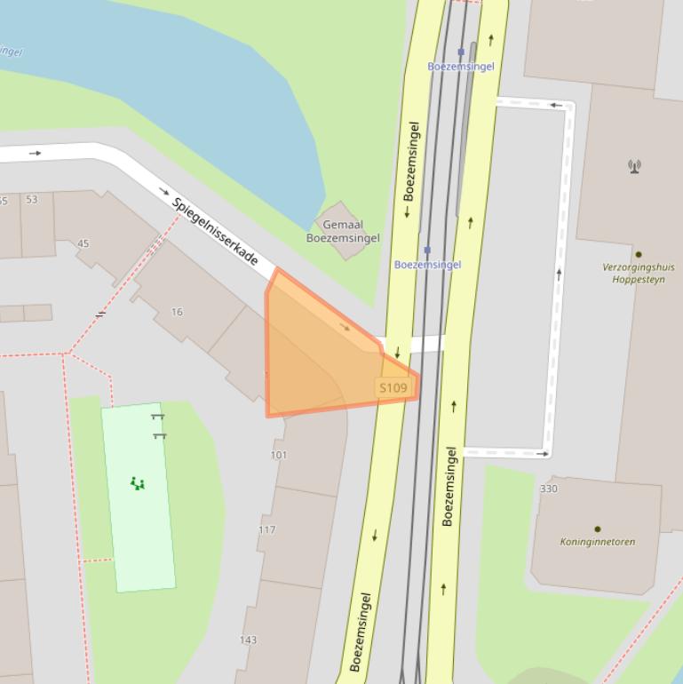 Kaart van postcodegebied 3031VH.