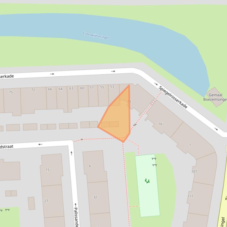 Kaart van postcodegebied 3031VL.