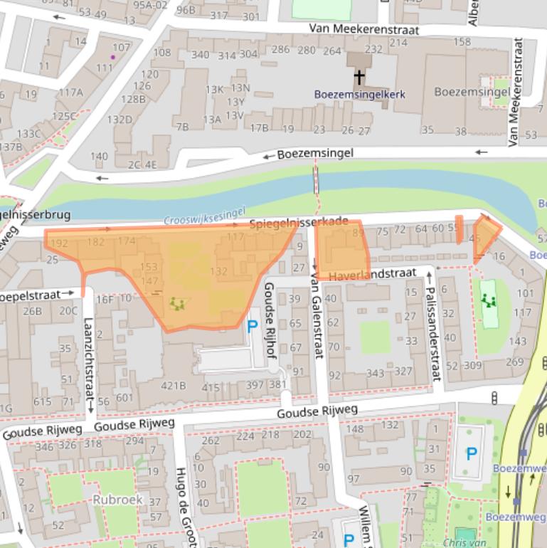 Kaart van postcodegebied 3031VM.