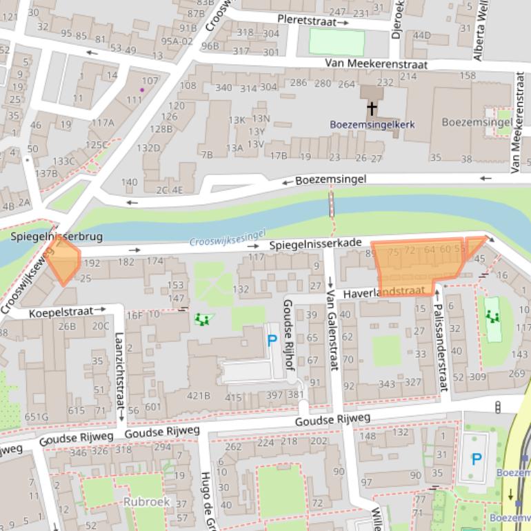 Kaart van postcodegebied 3031VN.