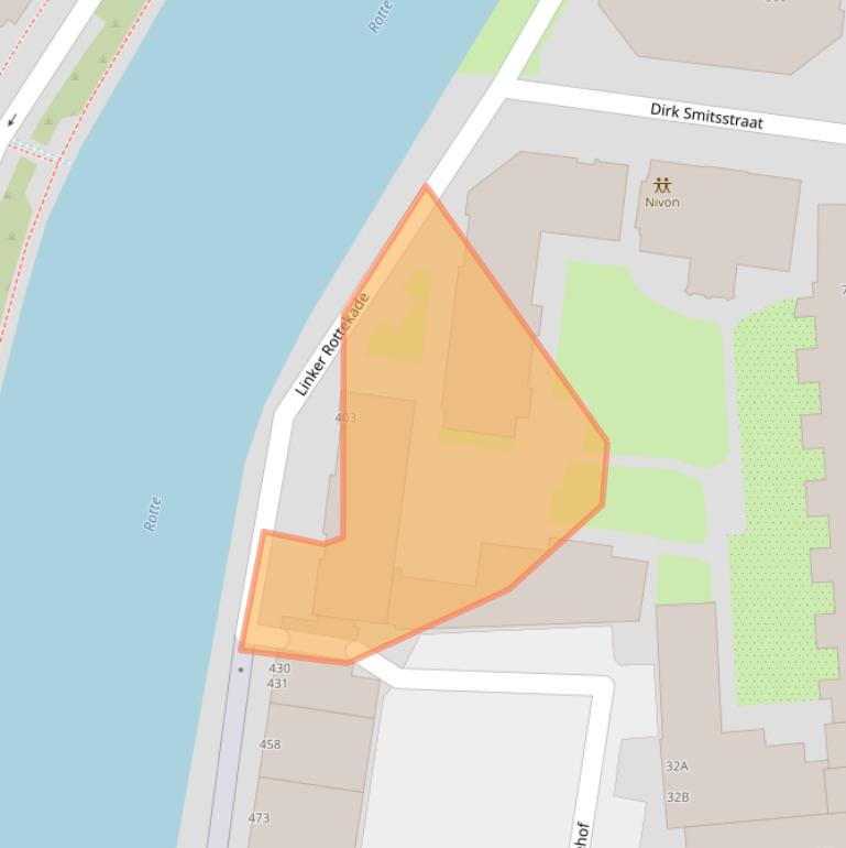 Kaart van postcodegebied 3031WD.