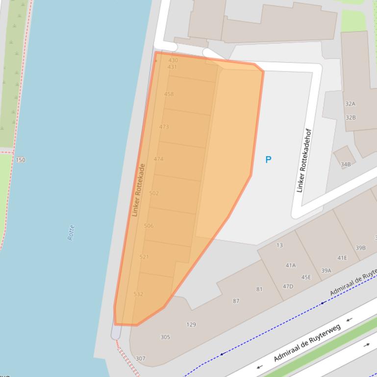 Kaart van postcodegebied 3031WE.