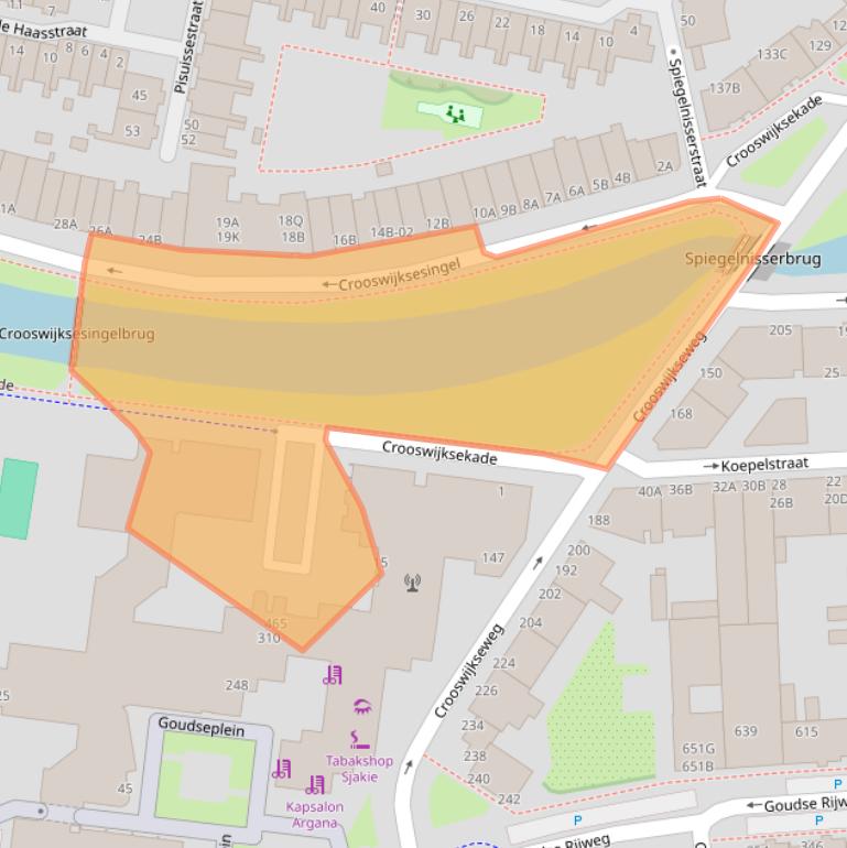 Kaart van postcodegebied 3031XA.