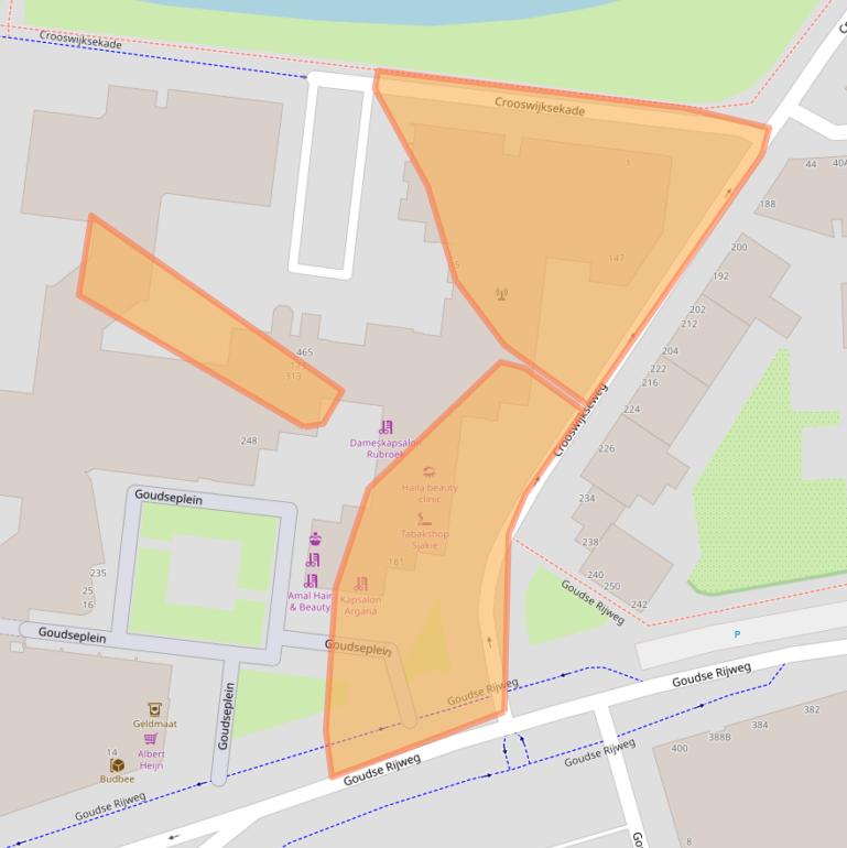 Kaart van postcodegebied 3031XC.