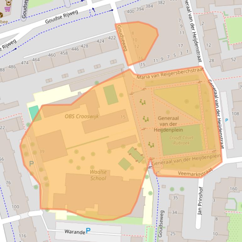 Kaart van postcodegebied 3031XH.