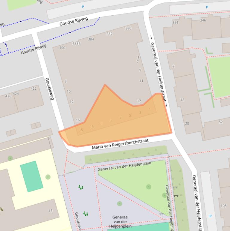 Kaart van postcodegebied 3031XL.