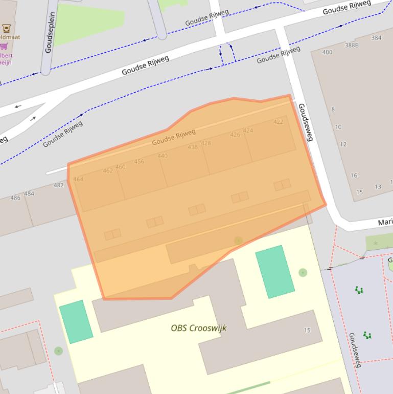 Kaart van postcodegebied 3031ZA.