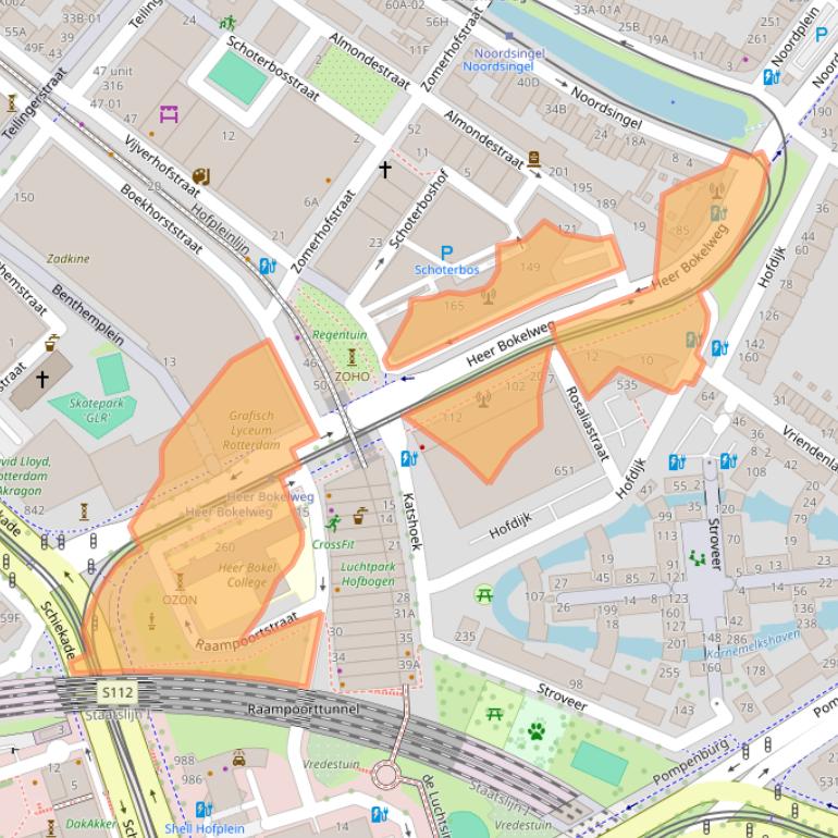 Kaart van postcodegebied 3032AD.