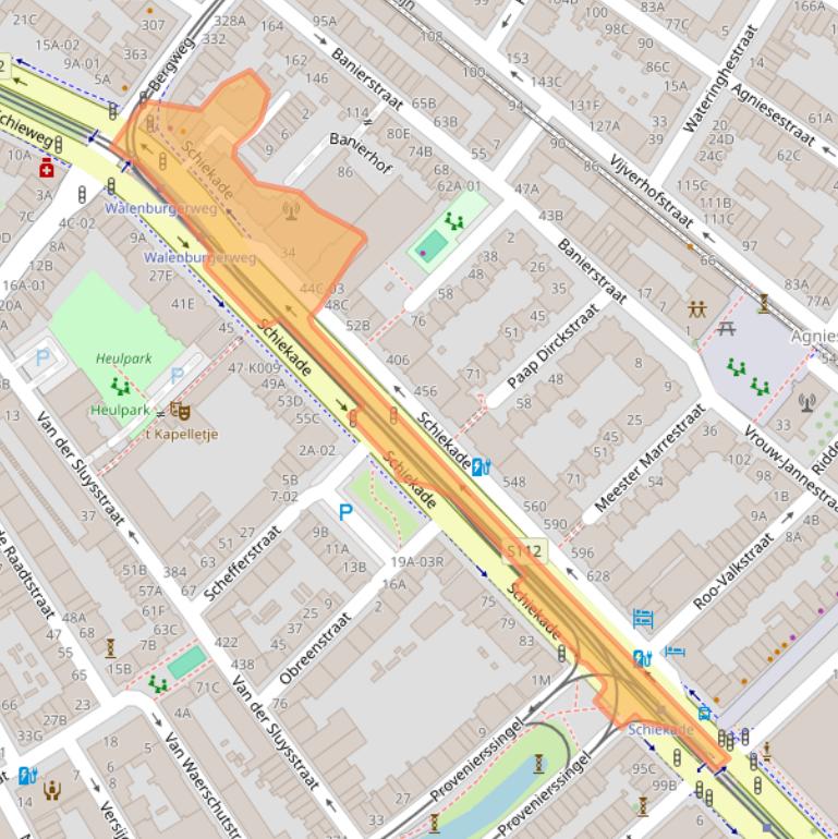 Kaart van postcodegebied 3032AJ.