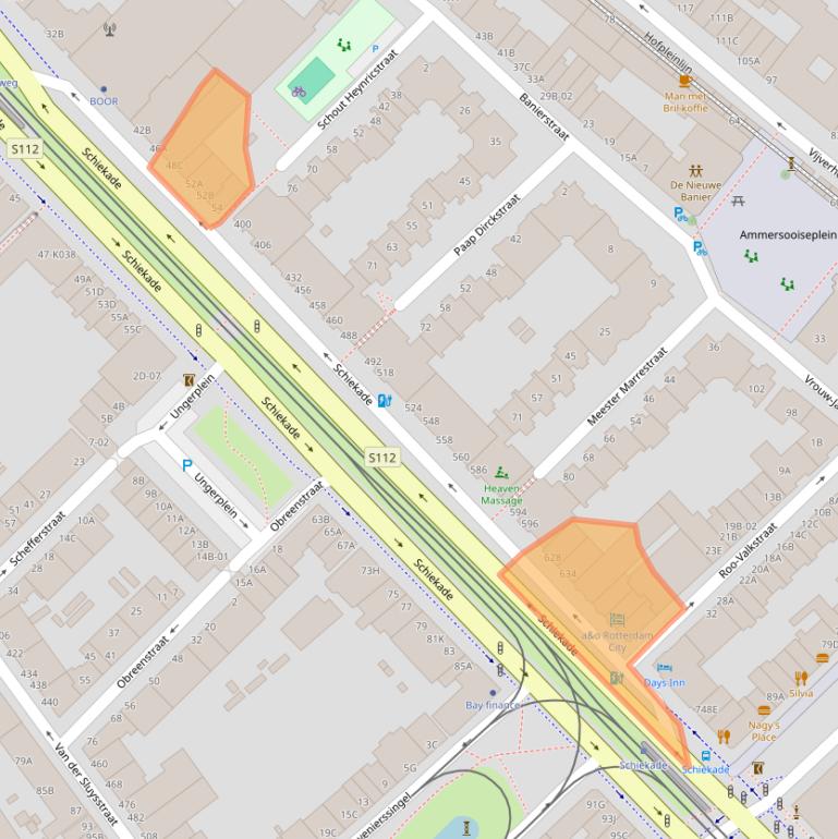 Kaart van postcodegebied 3032AK.