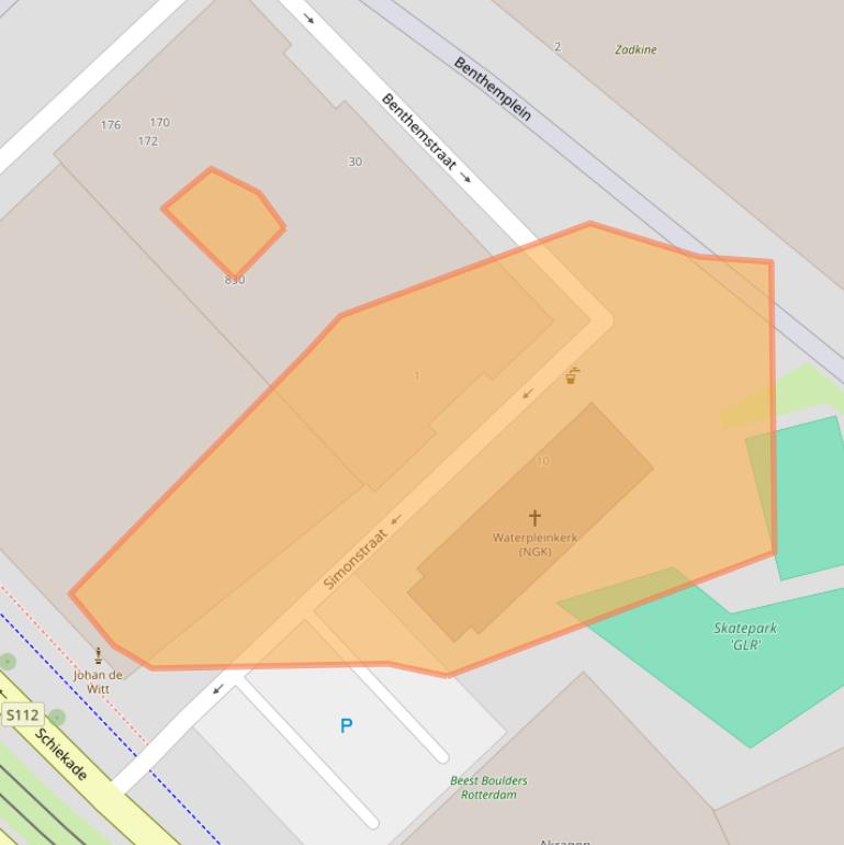 Kaart van postcodegebied 3032AM.