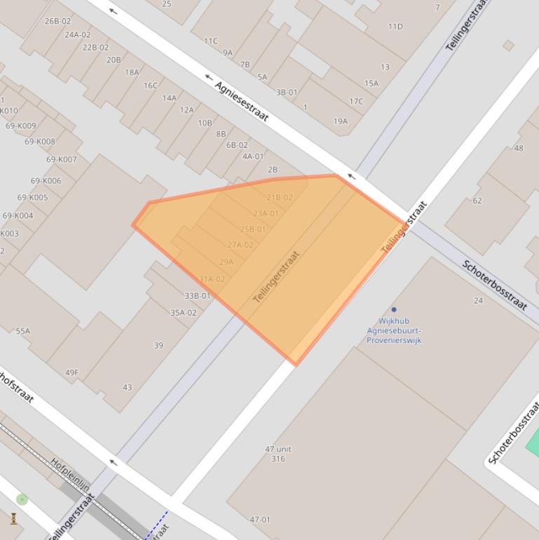 Kaart van postcodegebied 3032AP.