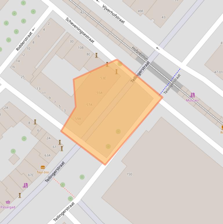 Kaart van postcodegebied 3032AS.