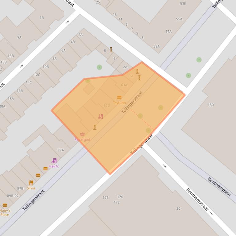 Kaart van postcodegebied 3032AT.