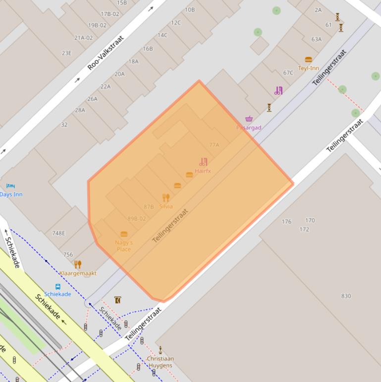 Kaart van postcodegebied 3032AV.