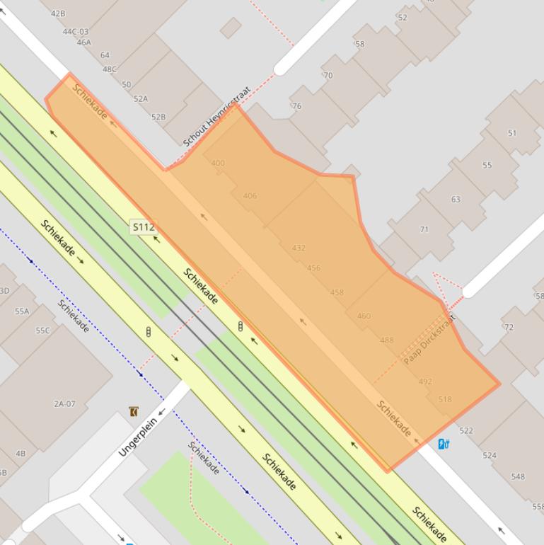 Kaart van postcodegebied 3032AX.