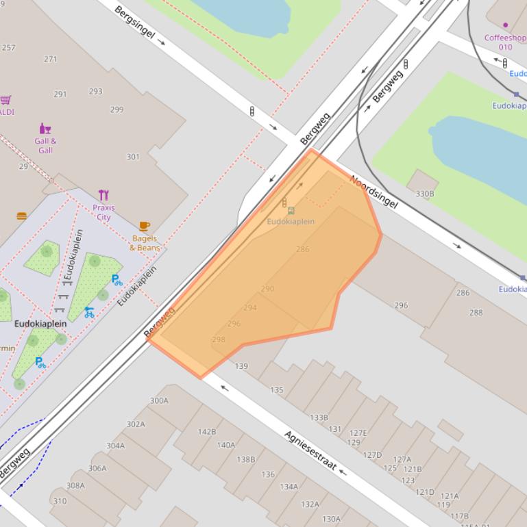 Kaart van postcodegebied 3032BA.