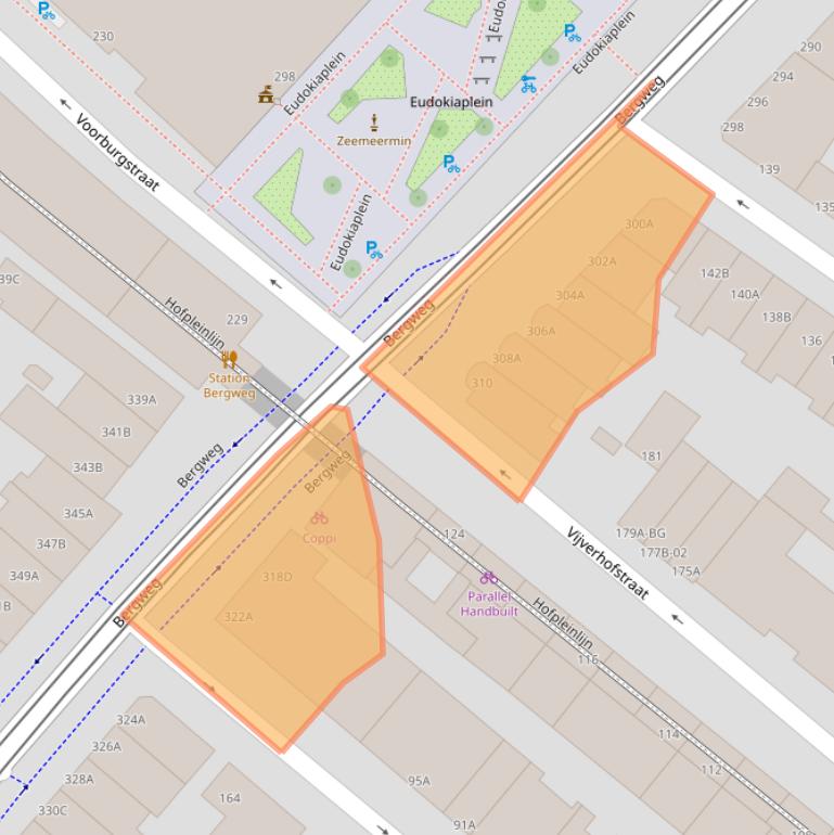 Kaart van postcodegebied 3032BB.