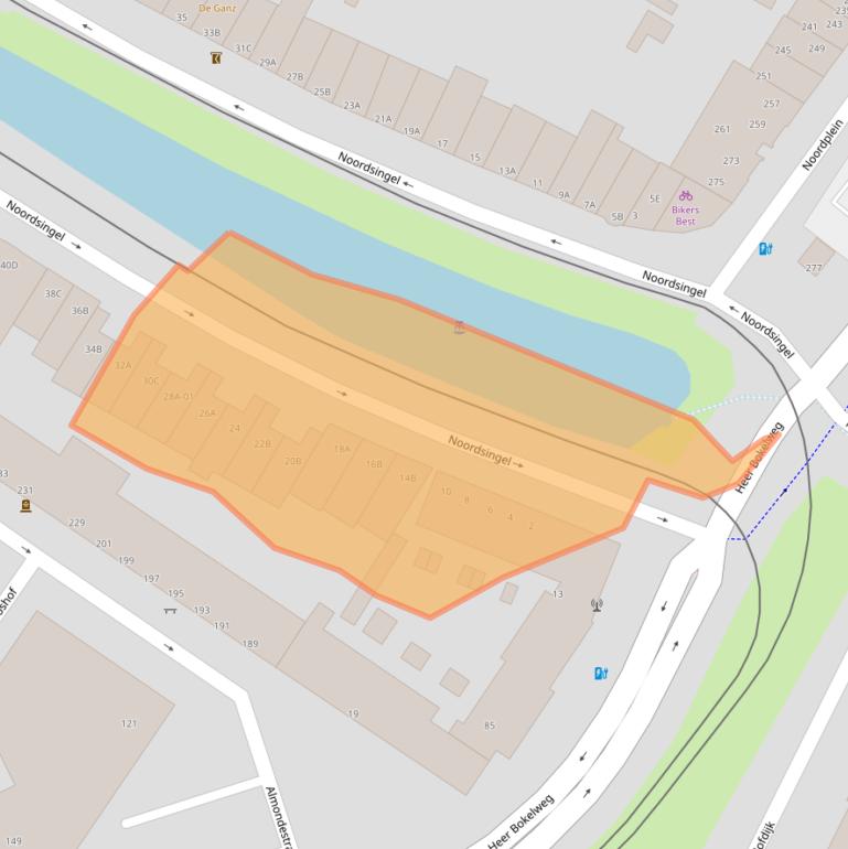 Kaart van postcodegebied 3032BD.