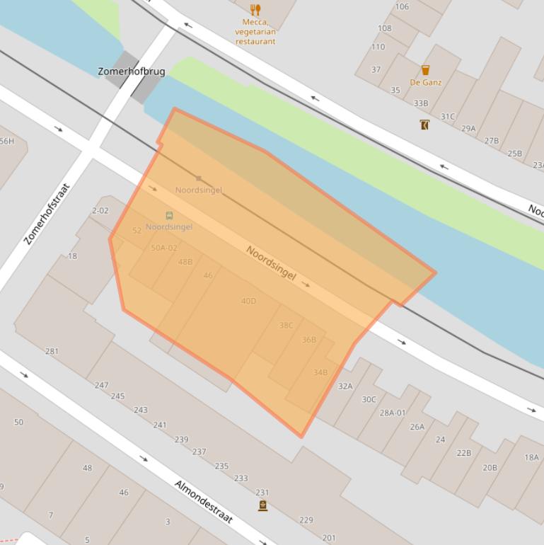 Kaart van postcodegebied 3032BE.