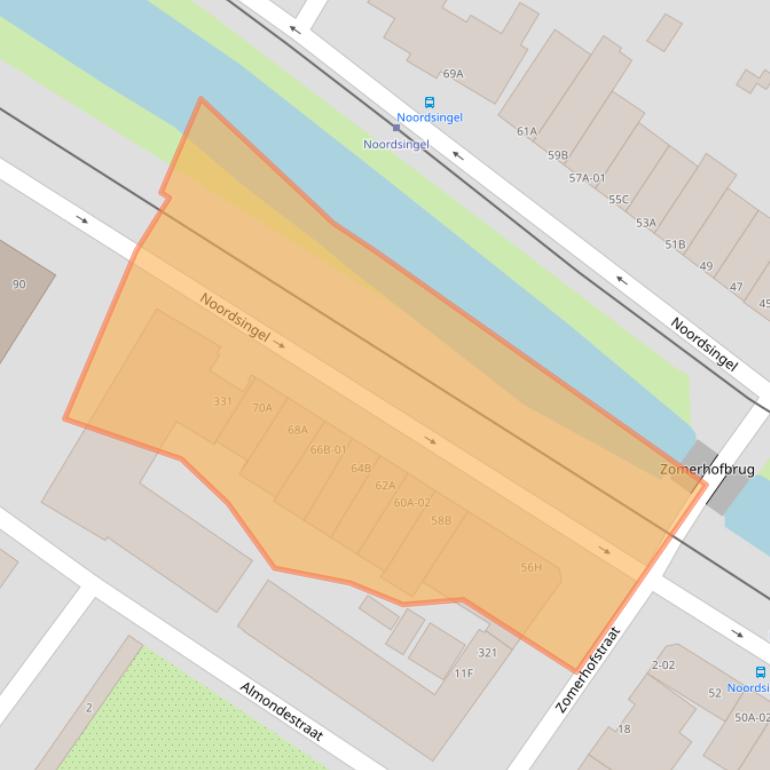 Kaart van postcodegebied 3032BG.