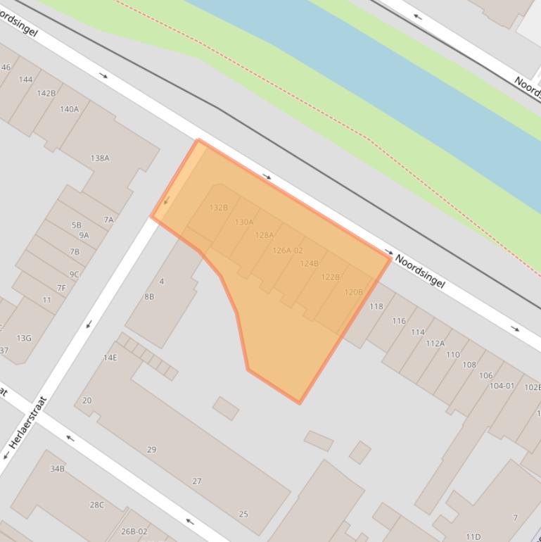 Kaart van postcodegebied 3032BJ.