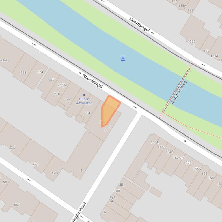 Kaart van postcodegebied 3032BL.