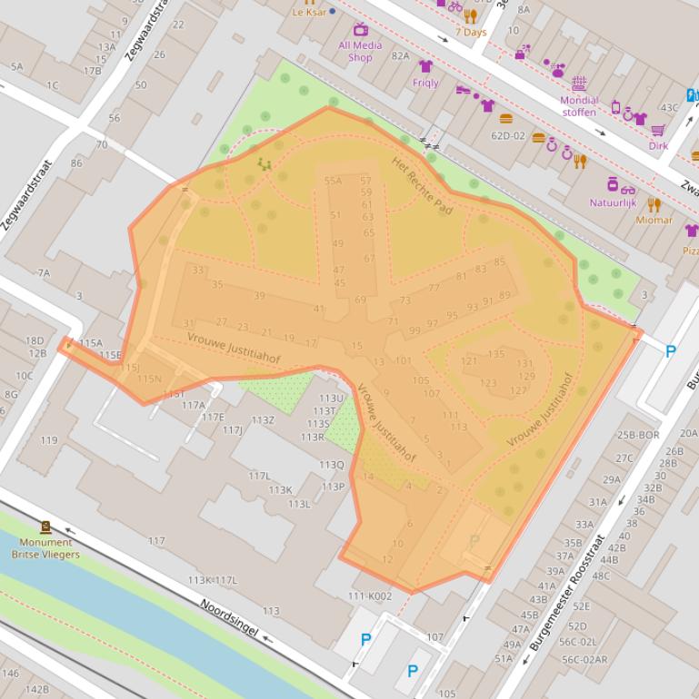 Kaart van postcodegebied 3032BP.