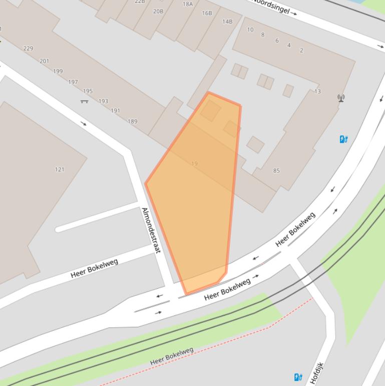 Kaart van postcodegebied 3032CA.