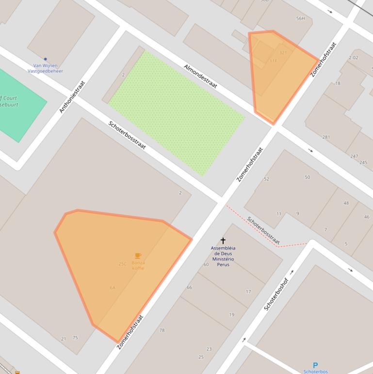 Kaart van postcodegebied 3032CK.