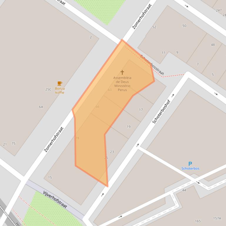 Kaart van postcodegebied 3032CM.