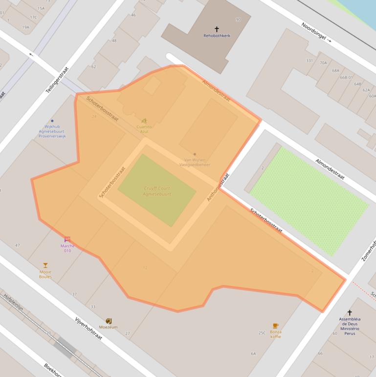 Kaart van postcodegebied 3032CN.