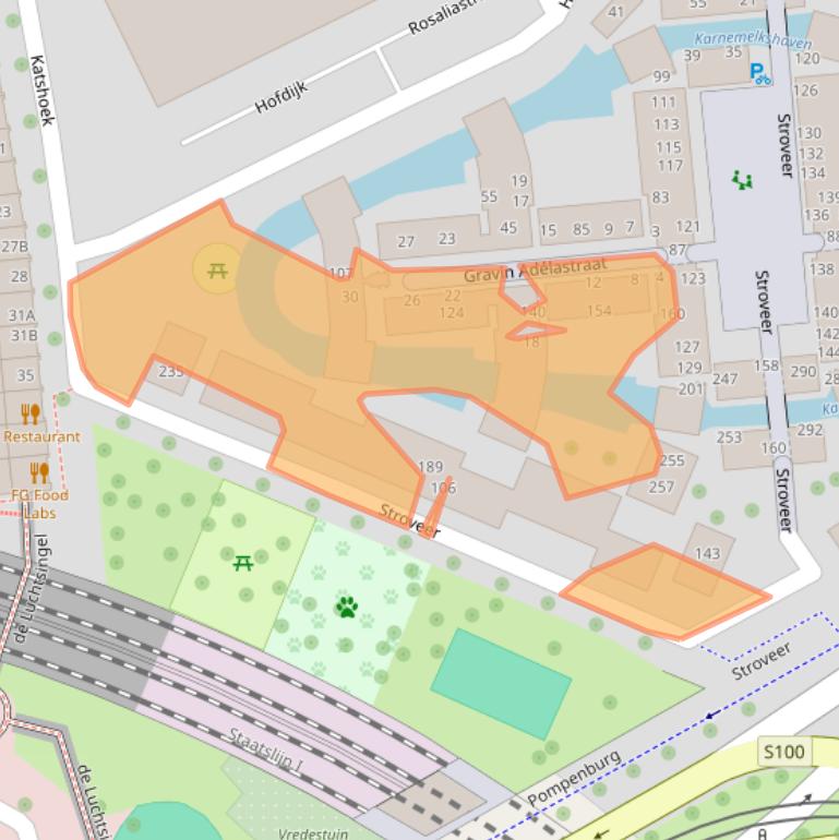 Kaart van postcodegebied 3032HA.