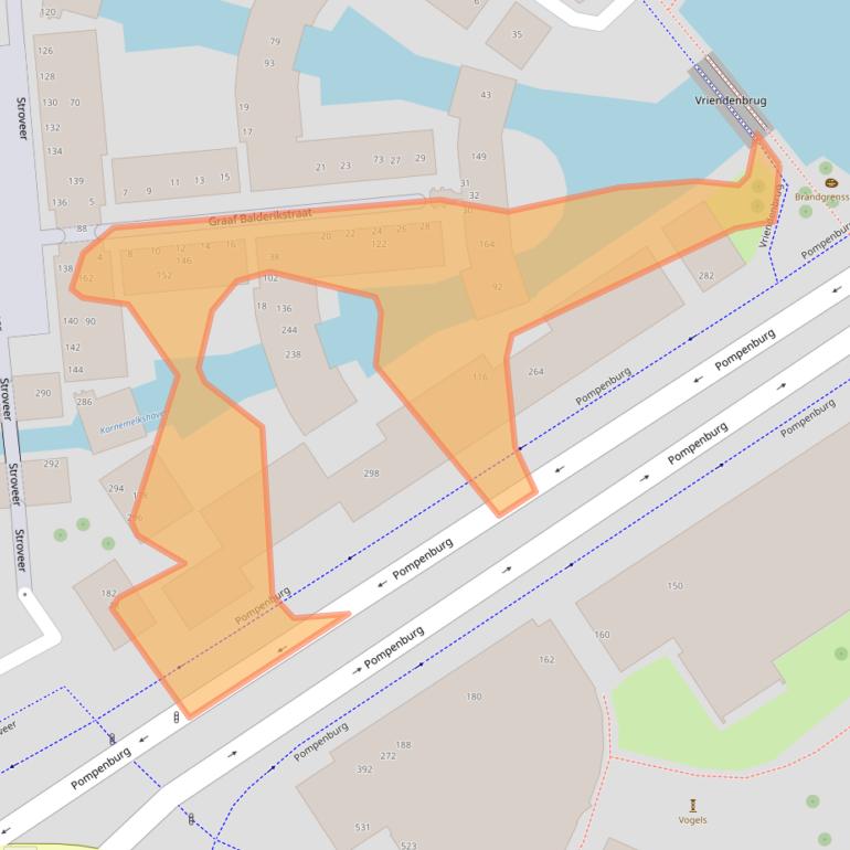 Kaart van postcodegebied 3032HC.