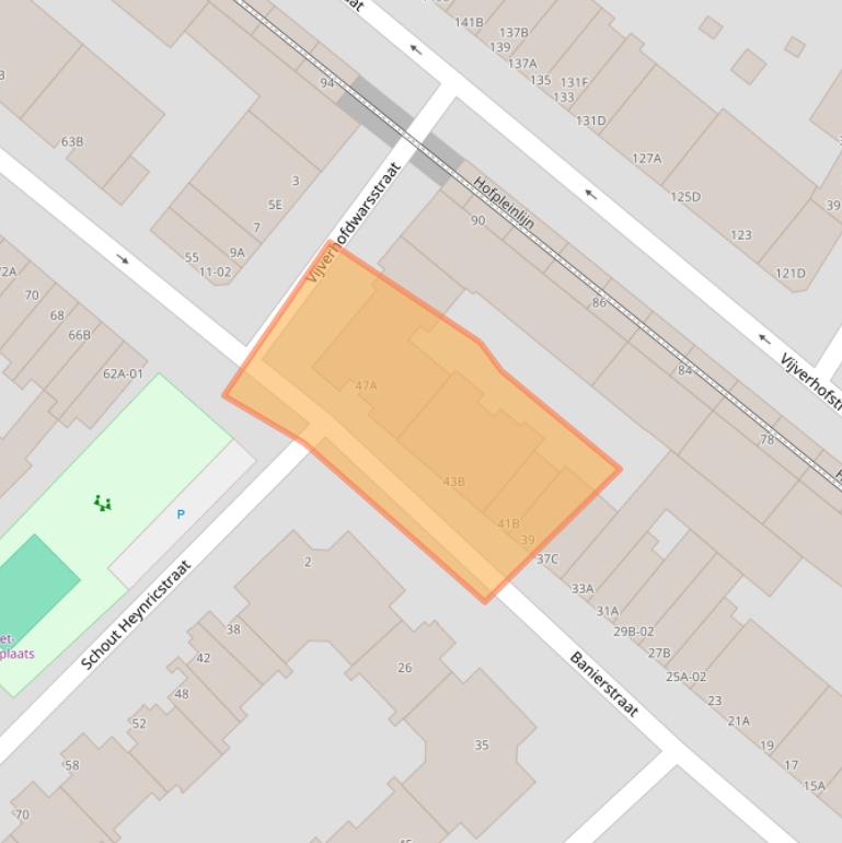 Kaart van postcodegebied 3032PC.