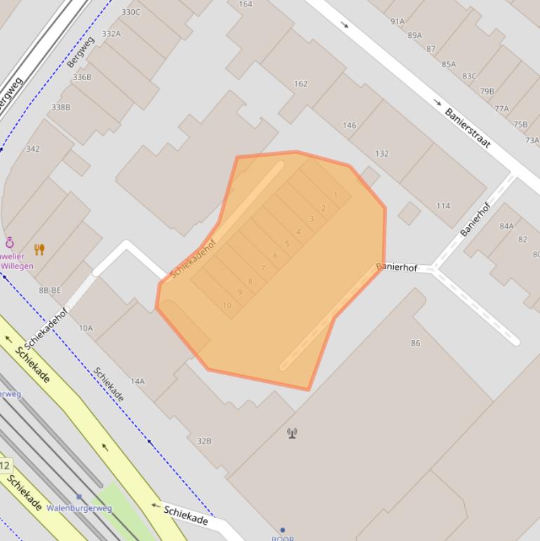 Kaart van postcodegebied 3032PM.