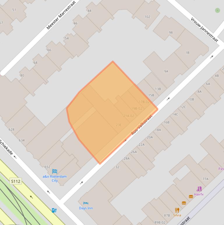 Kaart van postcodegebied 3032RC.