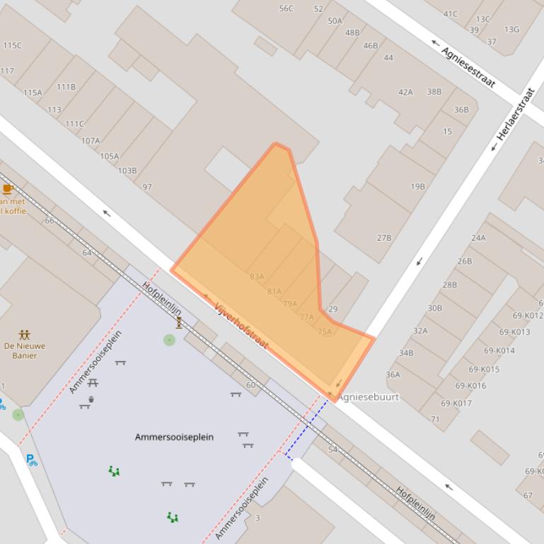 Kaart van postcodegebied 3032SG.