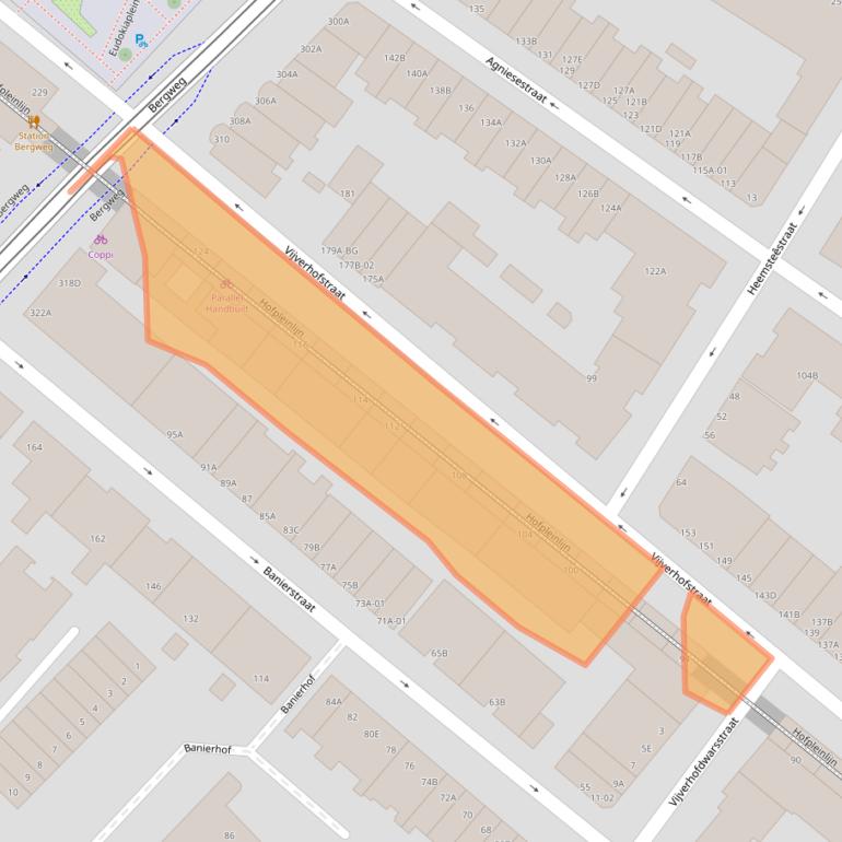 Kaart van postcodegebied 3032SP.