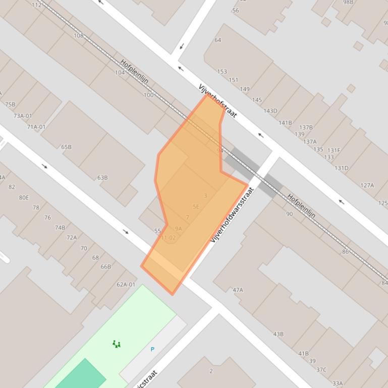 Kaart van postcodegebied 3032SR.