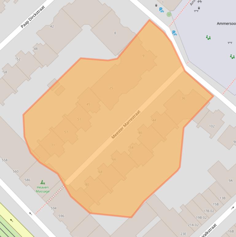 Kaart van postcodegebied 3032SV.